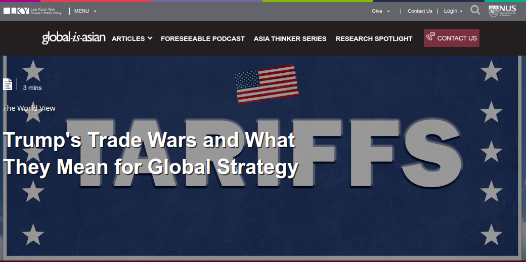 GiA LKYSPP. 205. Trump's Tariffs, Global Strategy