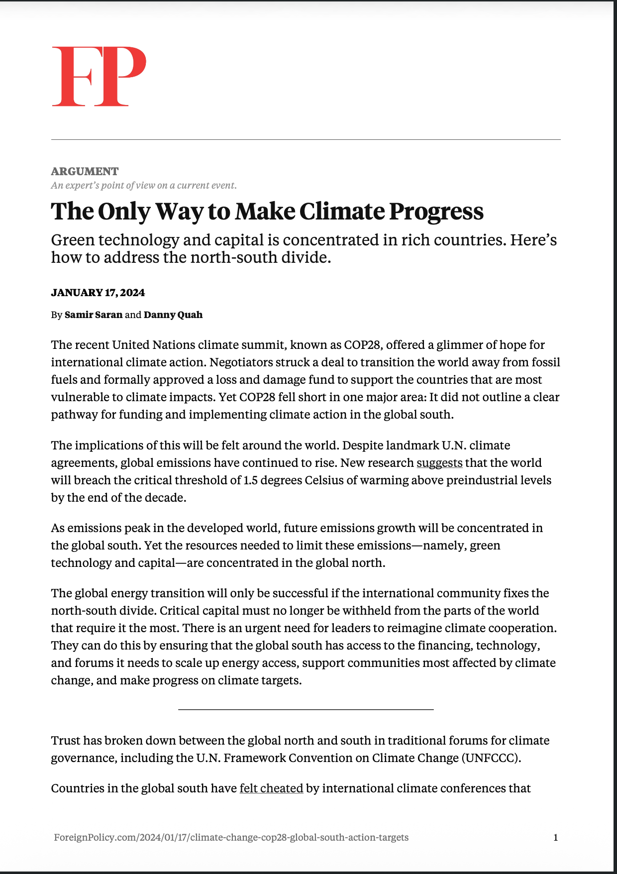 The Only Way to Make Climate Progress - titlepage