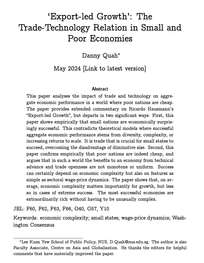 Trade-Technology in Small and Poor Economies - Titlepage